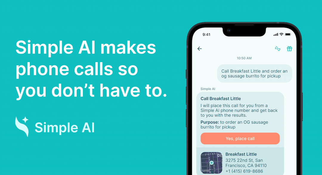 Simple AI public launch - AI phone assistant